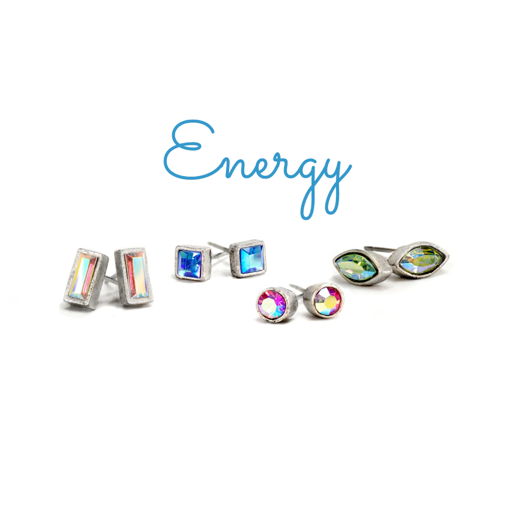 Sweet Romance Set of 4 Crystal Stud Earrings E1259
