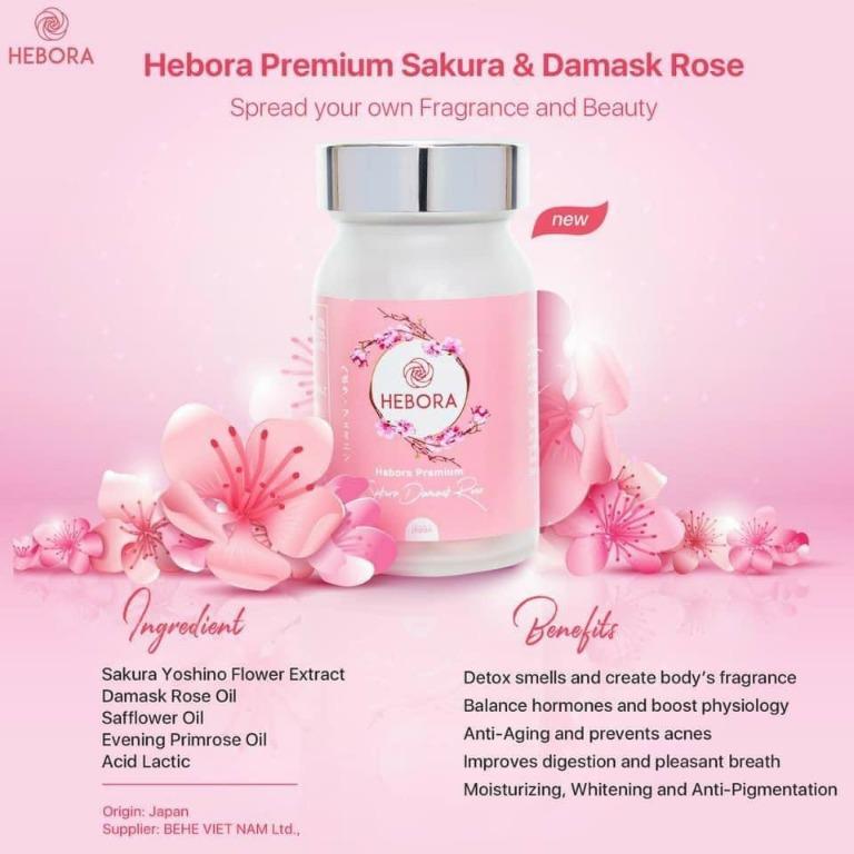HEBORA SAKURA DAMASK ROSE PILL 60 capsules