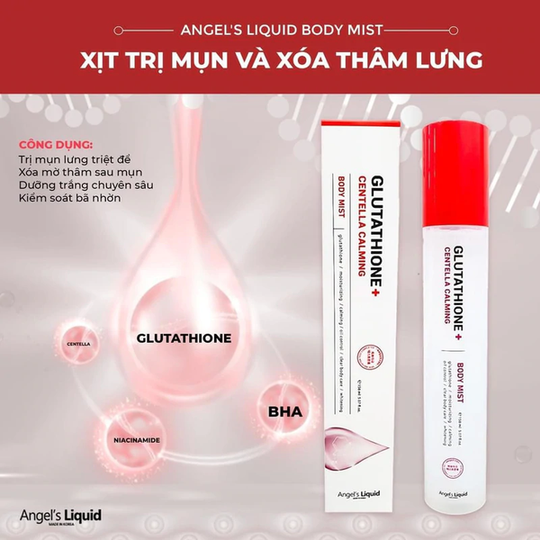 glutathione centella calming Angel's Liquid Glutathione Plus Centella Calming Body Mist 150 ml – Damode USA
