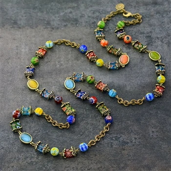 Sweet Romance Millefiori Glass Candy Chain Necklace (Buy 2 Get 1 Free Mix & Match)