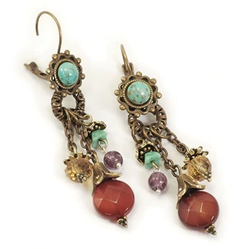 Sweet Romance Glass Beads Flutter Earrings E209 (Buy 2 Get 1 Free Mix & Match)