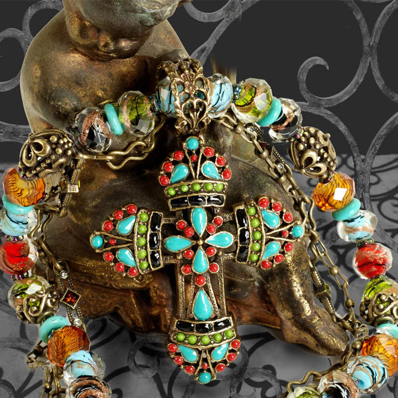 Sweet Romance Mayan Cross Necklace OL_N124 (Buy 2 Get 1 Free Mix & Match)