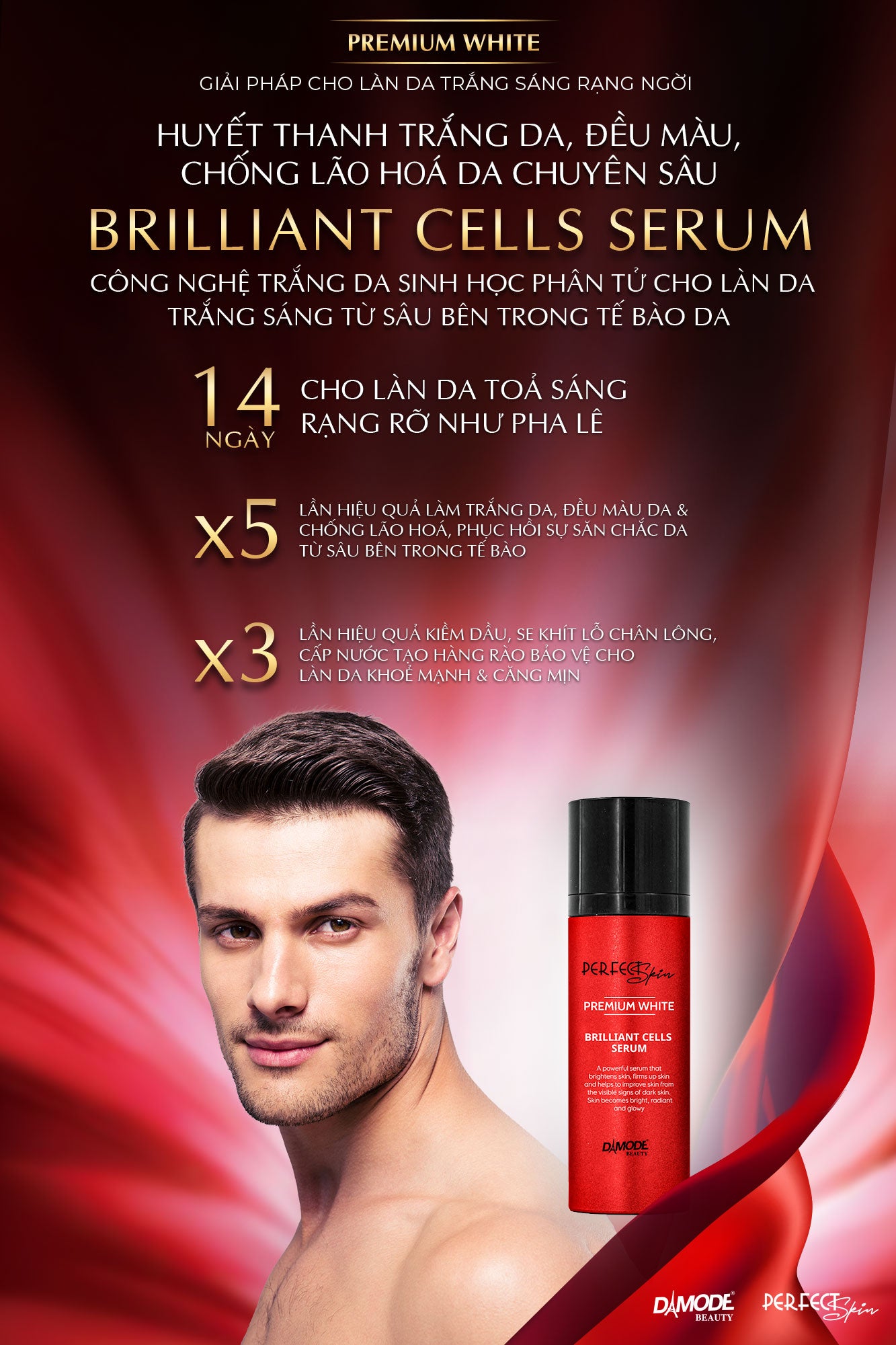 DAMODE Perfect Skin Premium White Brilliant Cells Serum- 30ml