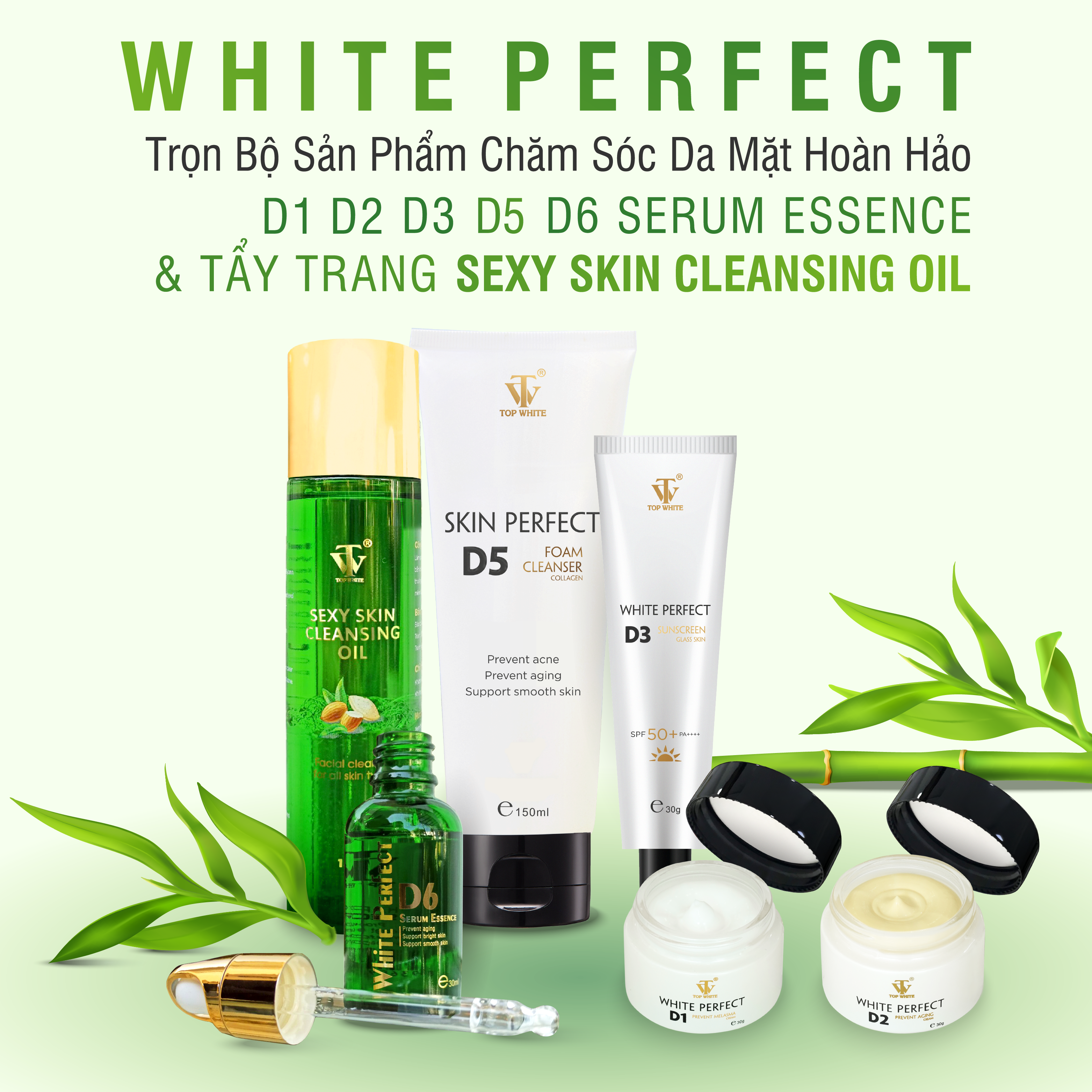 TOP WHITE WHITE PERFECT D3 CHỐNG NẮNG KEM NATURAL SKIN SPF40+ PA++++ & 50