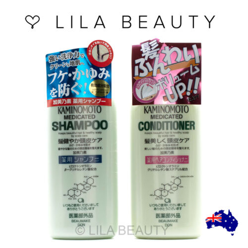 Kaminomoto Medicated Scalp Care Shampoo & Conditioner B&P 300ml Japan