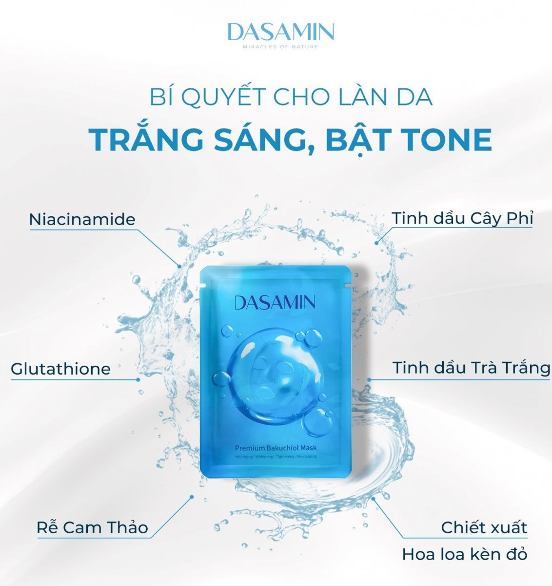 Dasamin Premium Bakuchiol Mask 27g 3 Sheets