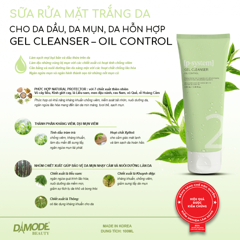 DAMODE BEAUTY Gel Cleanser Oil Control 100 ml