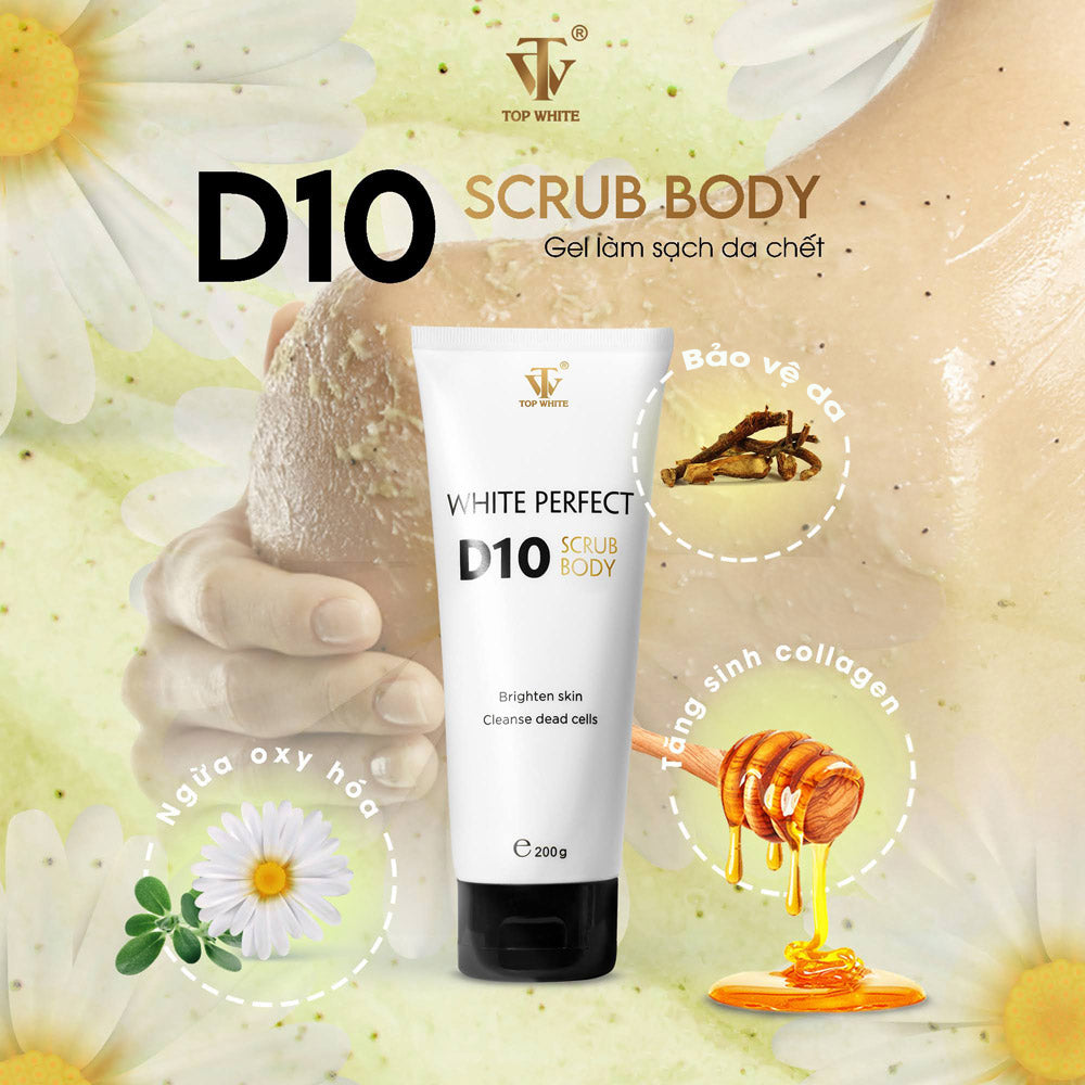 TOP WHITE WHITE PERFECT SCRUB BODY D10 CLEANSING GEL