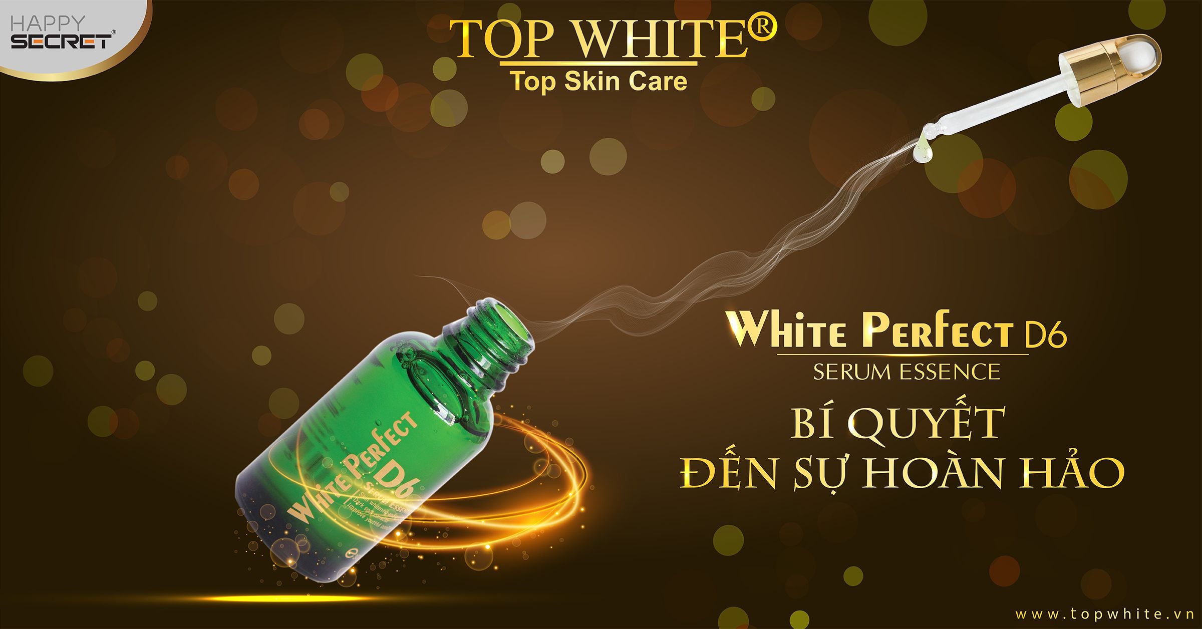 TOP WHITE WHITE PERFECT D6 SERUM ESSENCE TINH CHẤT TẠO SỰ CĂNG BÓNG TRẺ HÓA LÀN DA