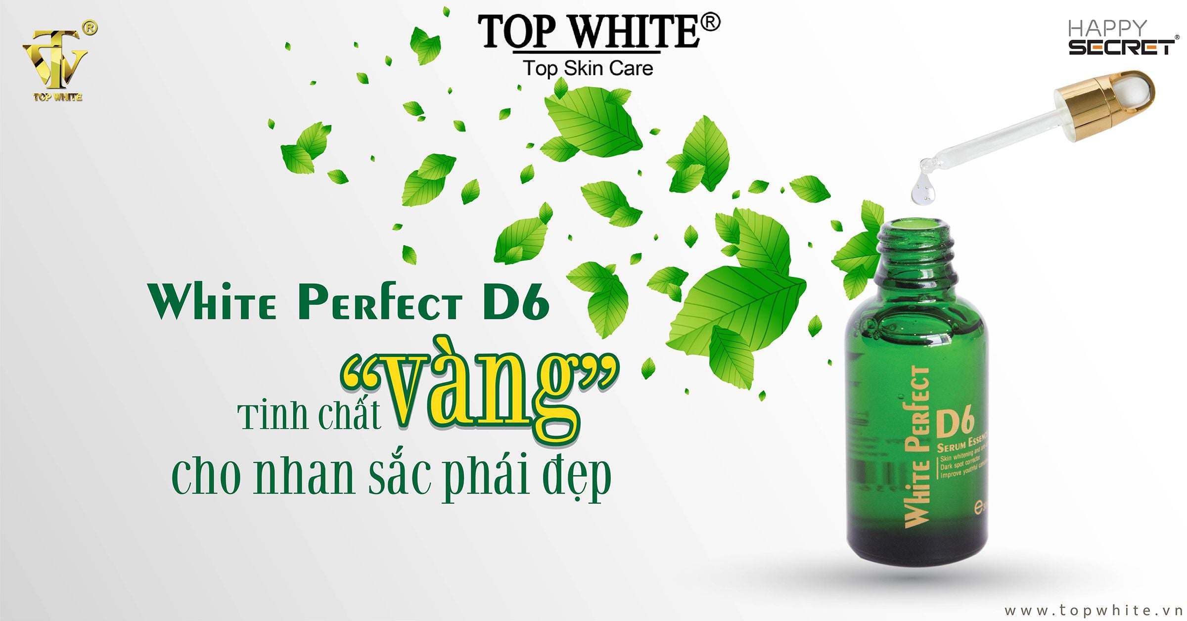 TOP WHITE WHITE PERFECT D6 SERUM ESSENCE TINH CHẤT TẠO SỰ CĂNG BÓNG TRẺ HÓA LÀN DA