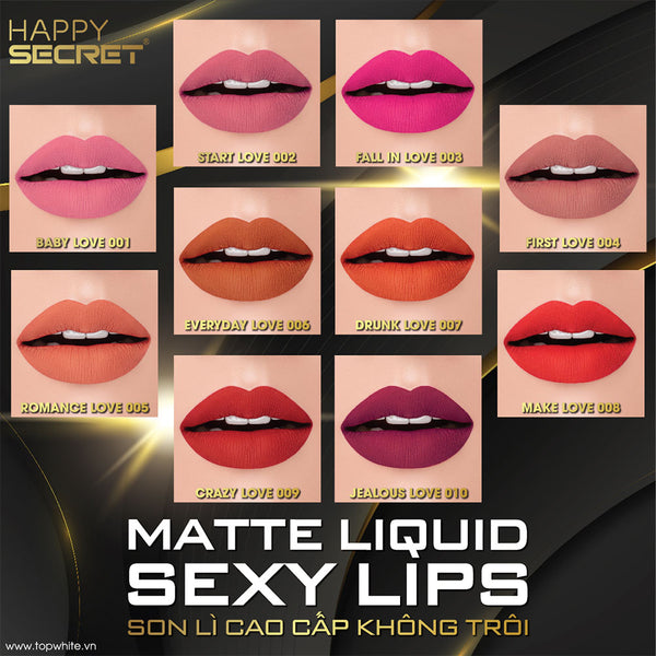 TOP WHITE MATTE LIQUID SEXY LIPS – FULL SET COLOR – Damode USA