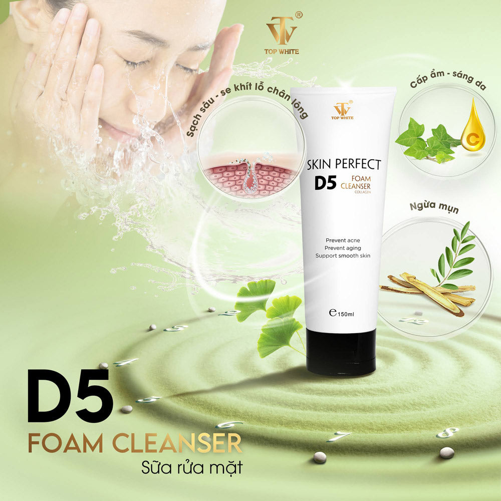 TOP WHITE ACNE FOAM CLEANSER WHITE PERFECT D5