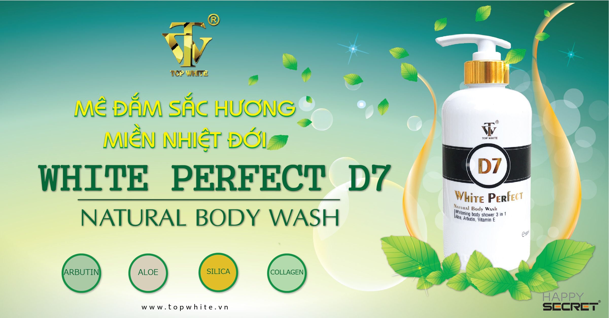 TOP WHITE WHITE PERFECT D7 NATURAL BODY WASH
