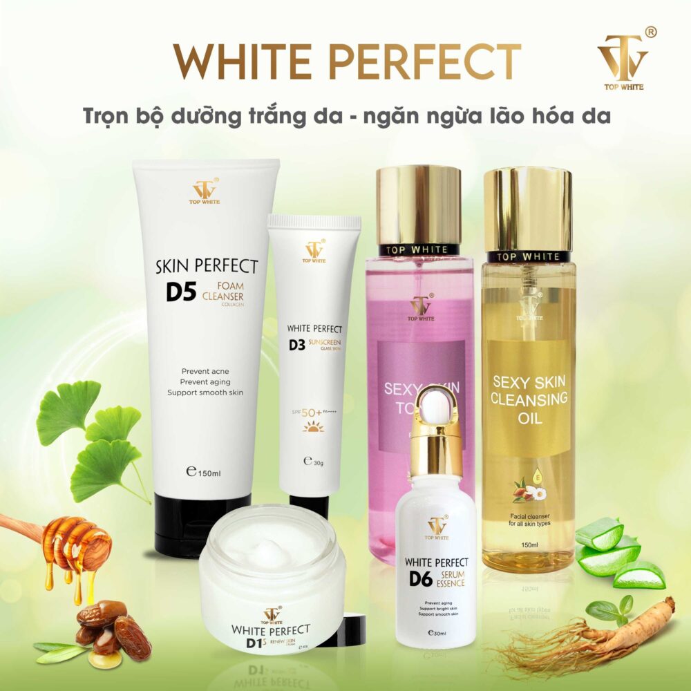 Top White A set of skin whitening and anti-aging products