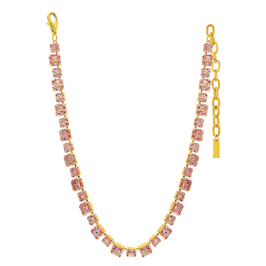 TOVA Jadia Necklace in Light Rose Glimmer