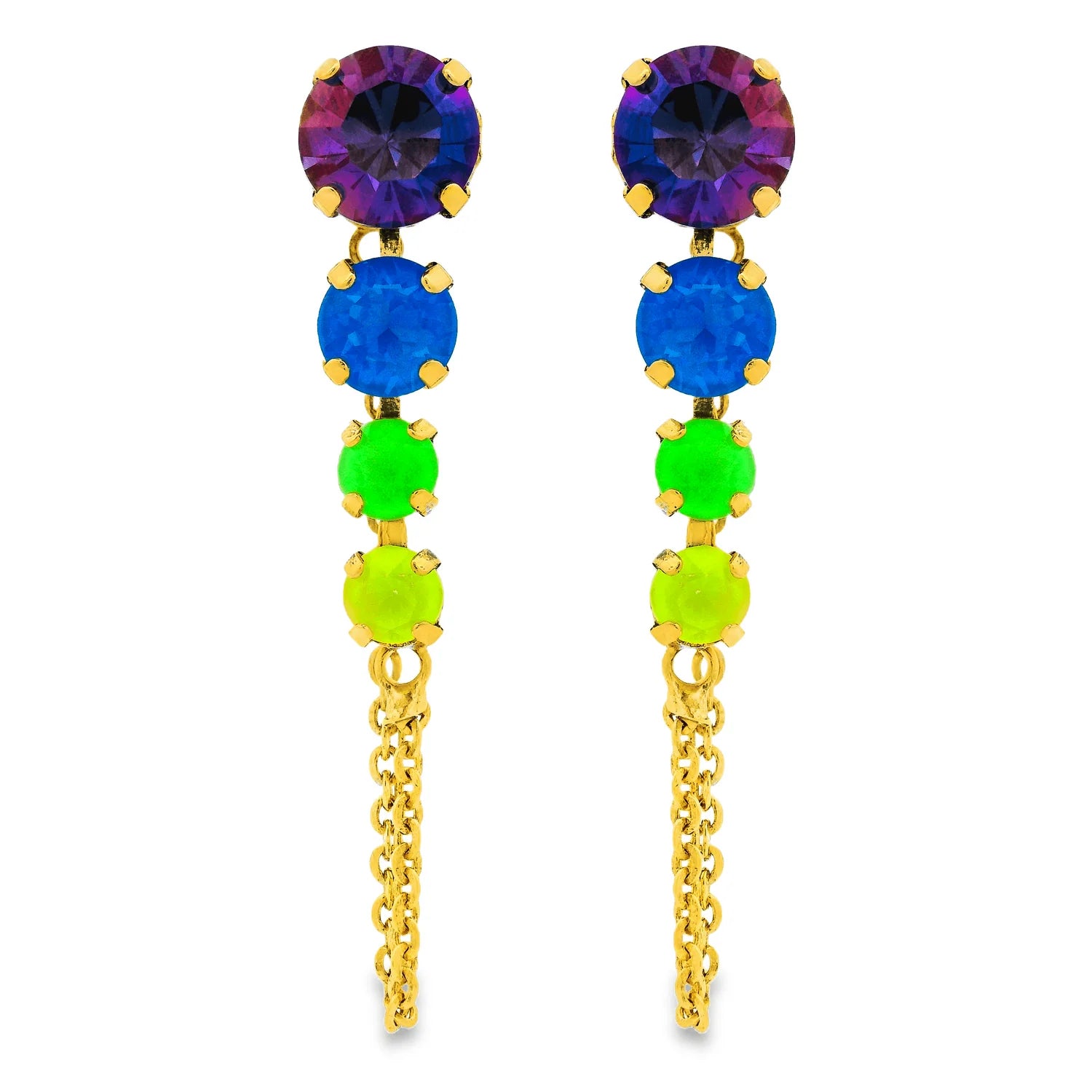 TOVA Gabrielle Earrings in Neons