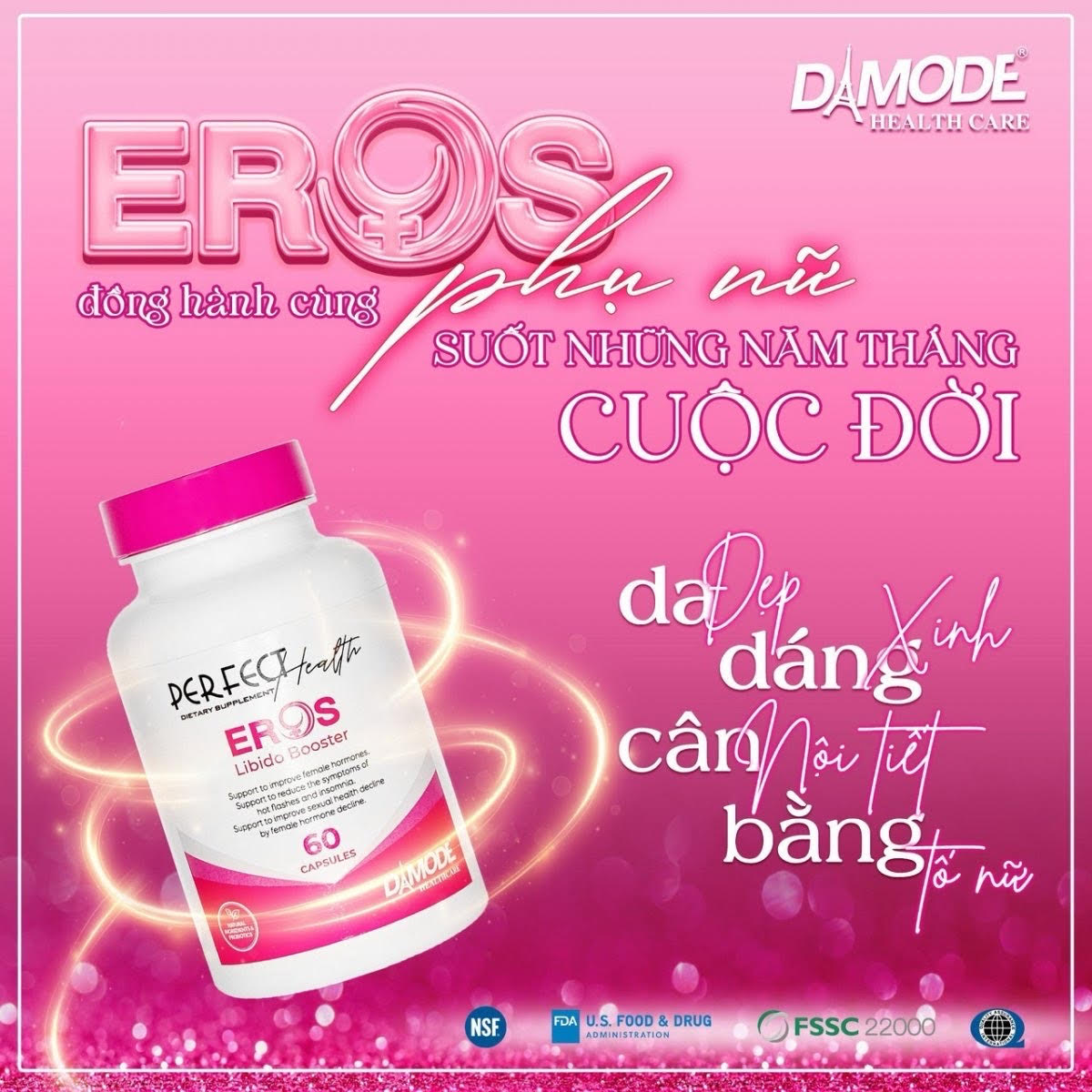 Damode Perfect Health Eros Libido Booster - 60 Capsules