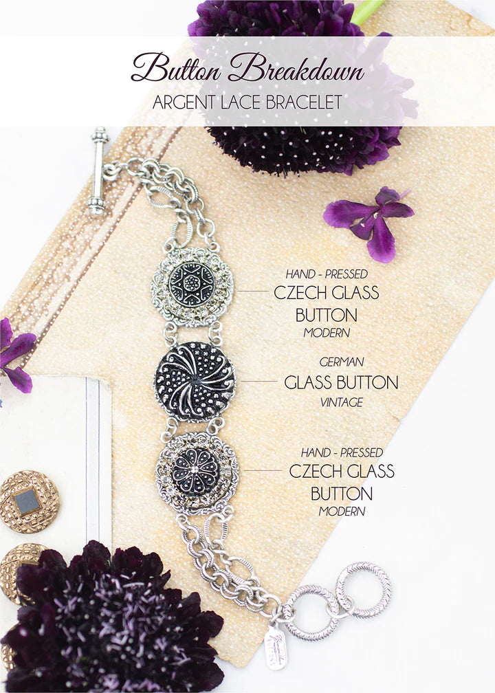 Grandmother's Buttons Argent Lace Bracelet [PRE-ORDER] (Buy 2 Get 1 Free Mix & Match)