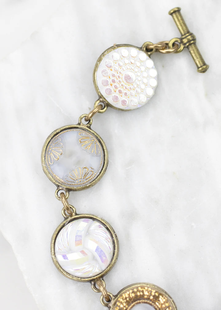 Grandmother's Buttons Le Chic Bracelet in White [PRE-ORDER] (Buy 2 Get 1 Free Mix & Match)