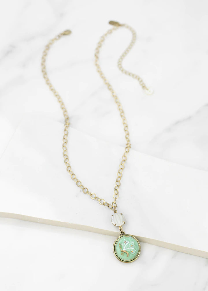 Grandmother's Buttons Le Papillon Menthe Necklace [PRE-ORDER] (Buy 2 Get 1 Free Mix & Match)