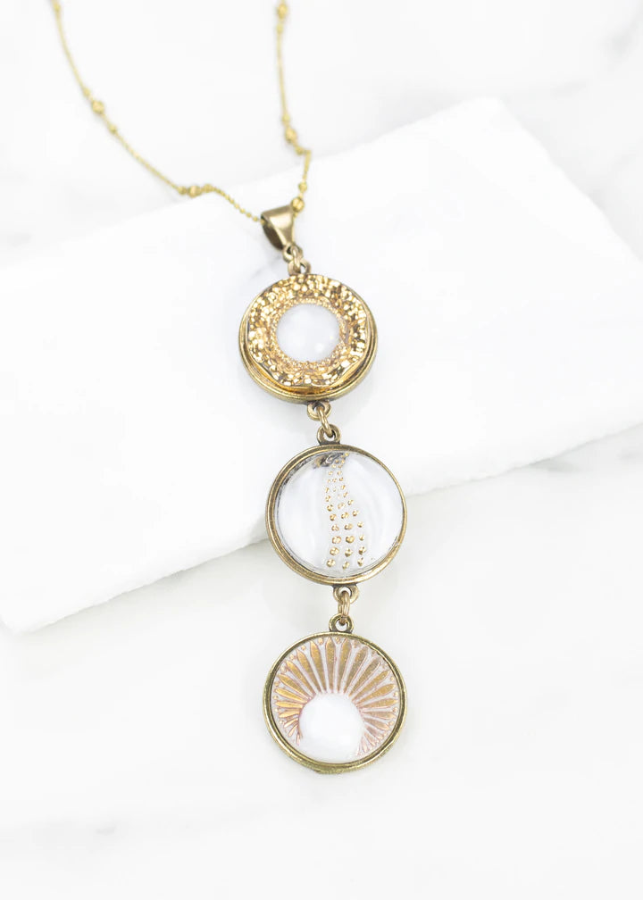 Grandmother's Buttons Aurora Vintage Glass Necklace [PRE-ORDER] (Buy 2 Get 1 Free Mix & Match)