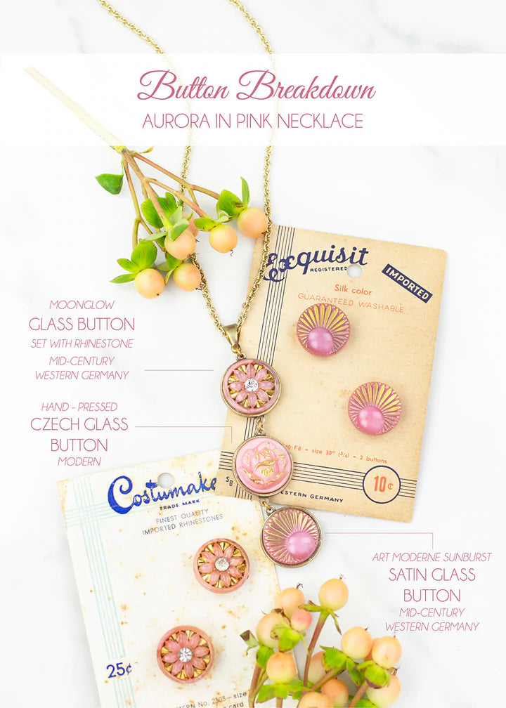 Grandmother's Buttons Aurora in Pink Necklace [PRE-ORDER] (Buy 2 Get 1 Free Mix & Match)