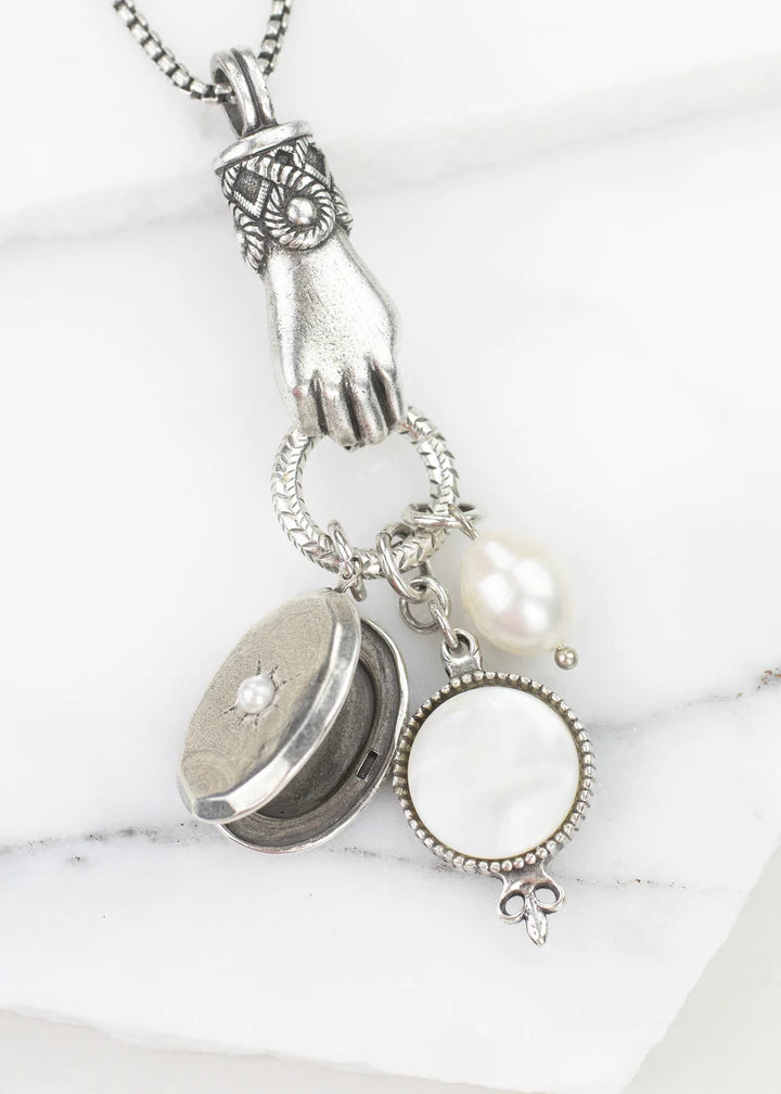 Grandmother's Buttons Auxilium in Silver Necklace [PRE-ORDER] (Buy 2 Get 1 Free Mix & Match)