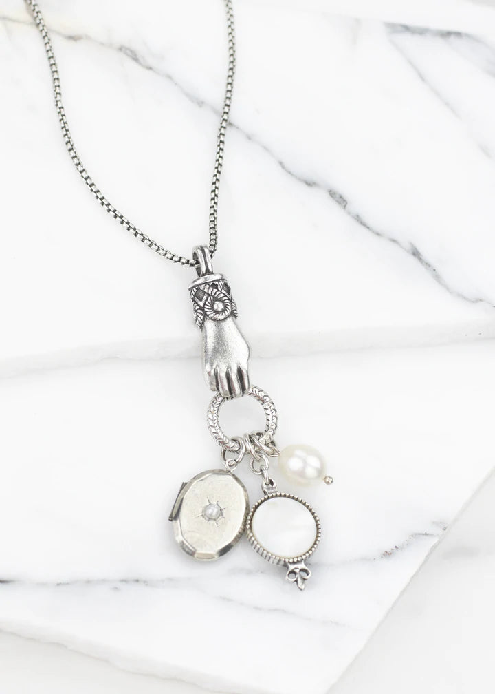 Grandmother's Buttons Auxilium in Silver Necklace [PRE-ORDER] (Buy 2 Get 1 Free Mix & Match)