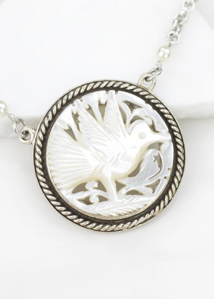 Grandmother's Buttons Bethlehem Pearl Bird Necklace [PRE-ORDER] (Buy 2 Get 1 Free Mix & Match)