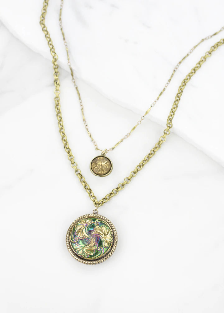 Grandmother Buttons Ginkgo Necklace [PRE-ORDER] (Buy 2 Get 1 Free Mix & Match)