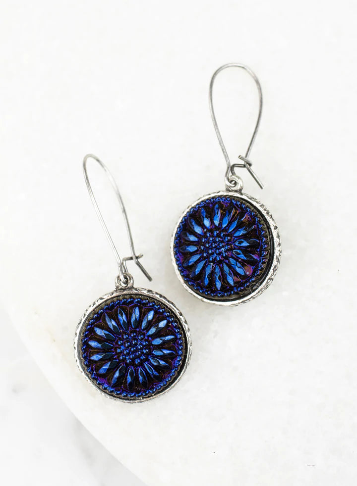 Grandmother's Buttons Blue Star Earrings [PRE-ORDER] (Buy 2 Get 1 Free Mix & Match)