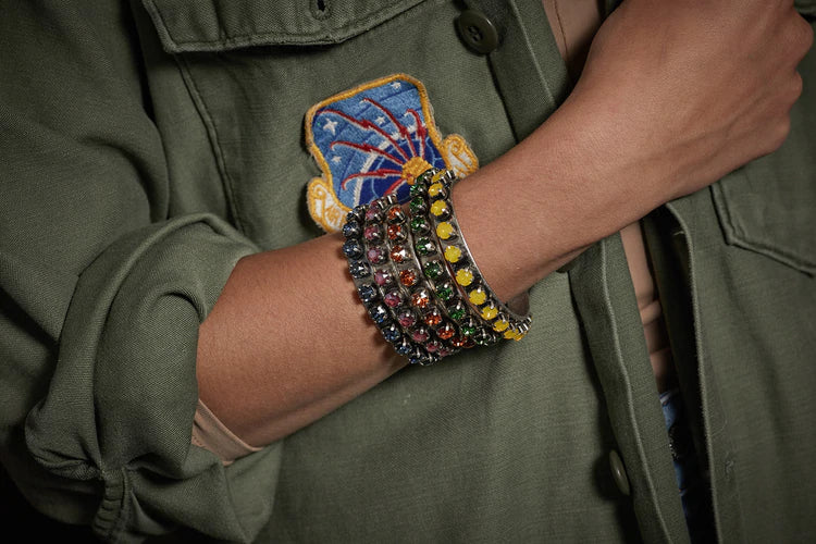 [PRE-ORDER] Tova Kelly Antique Silver Bright Yellow Cuff (Buy 2 Get 1 Free Mix & Match)