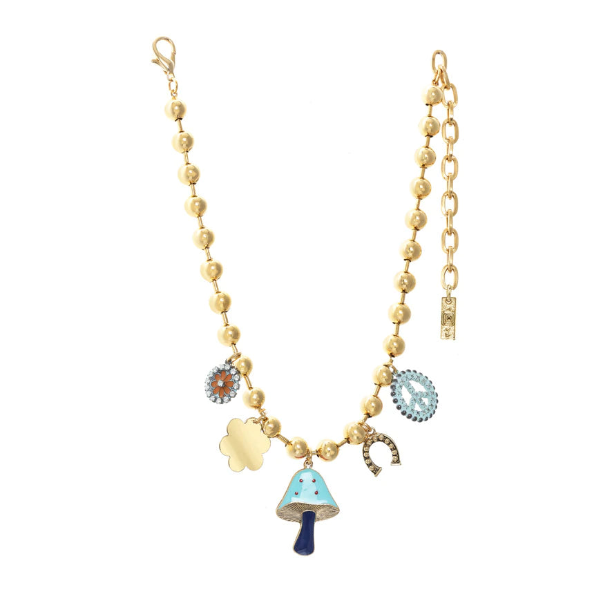 [PRE-ORDER] Tova Shroom Charm Necklace in Blue (Buy 2 Get 1 Free Mix & Match)