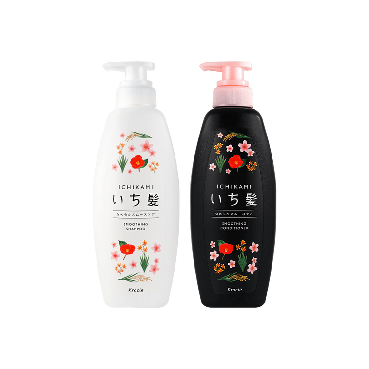 ICHIKAMI Shampoo & Conditioner Set 480ml Smooth & Sleek Japanese Hair Care