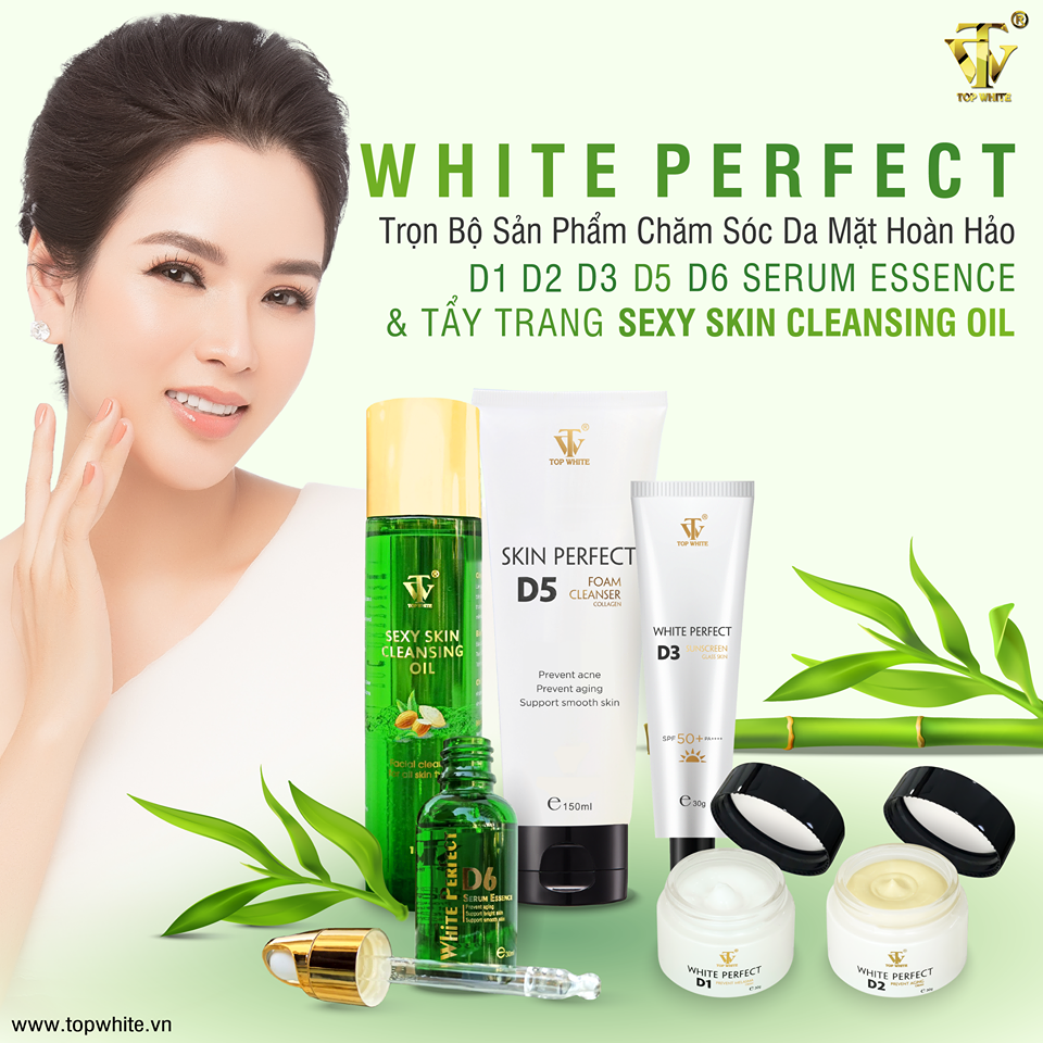 Top White product set whitens skin, prevents melasma, freckles, age spots