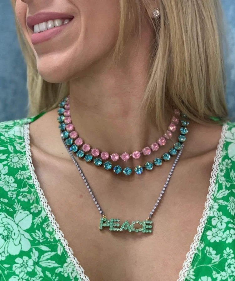 [PRE-ORDER] Tova PEACE Marquee Necklace Patina (Buy 2 Get 1 Free Mix & Match)
