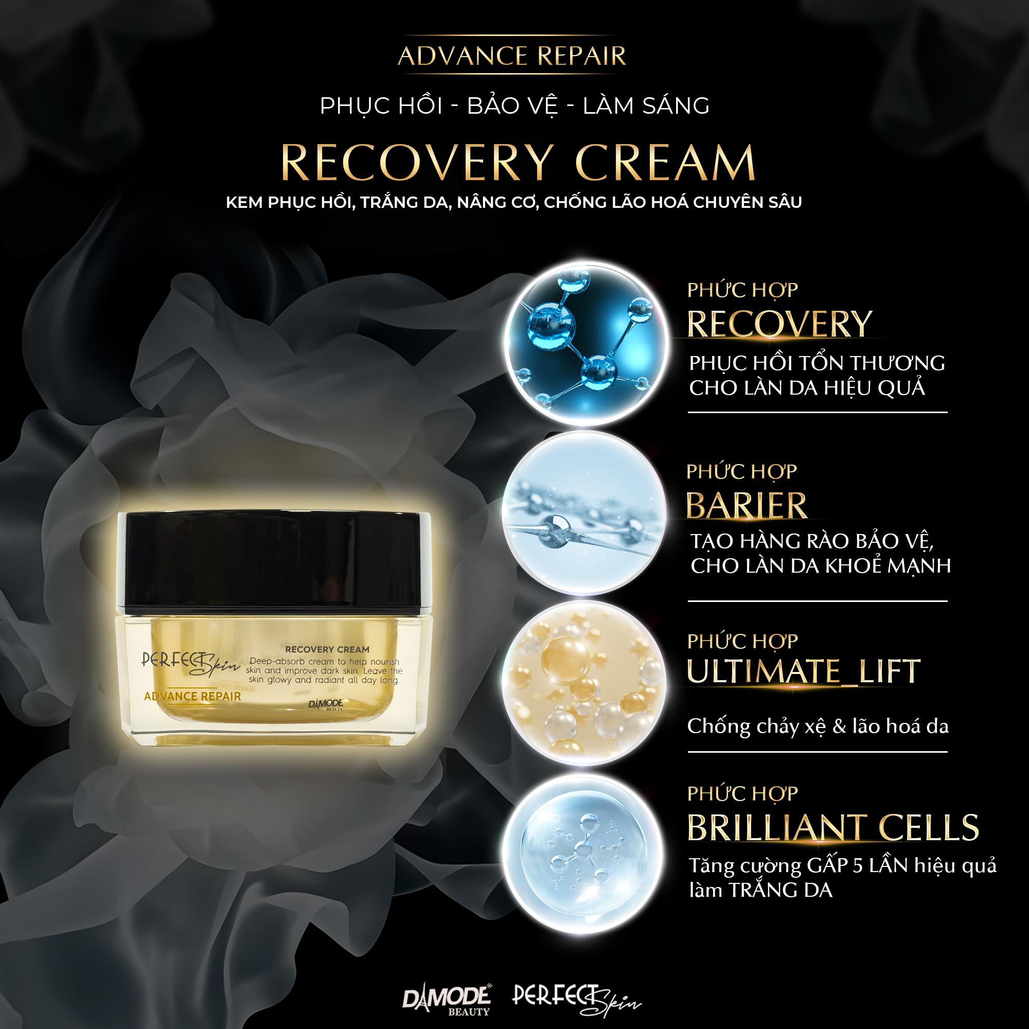 DAMODE Perfect Skin Advance Repair Recovery Cream - 30g