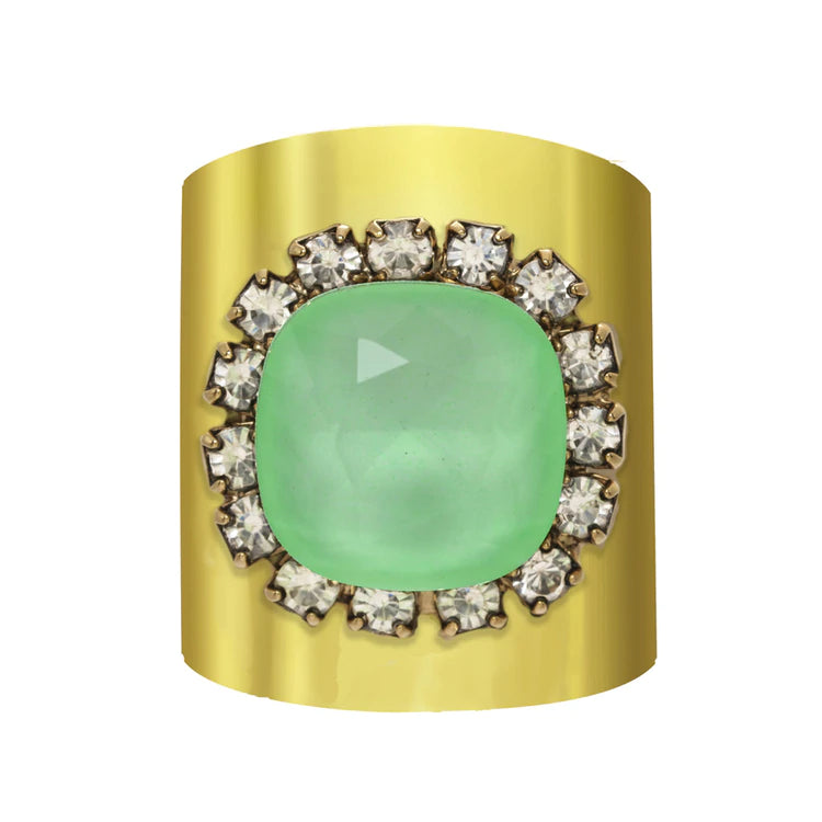 [PRE-ORDER] Tova Sydney Square Antique Gold in Electric Green (Buy 2 Get 1 Free Mix & Match)