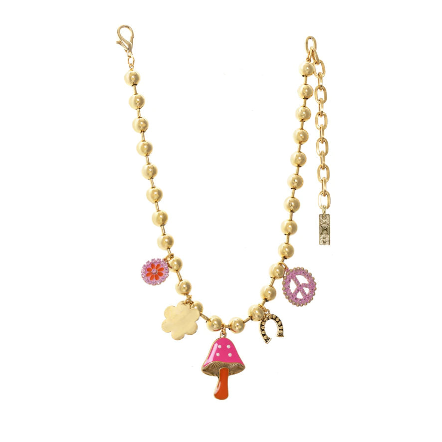 [PRE-ORDER] Tova Shroom Charm Necklace in Pink (Buy 2 Get 1 Free Mix & Match)