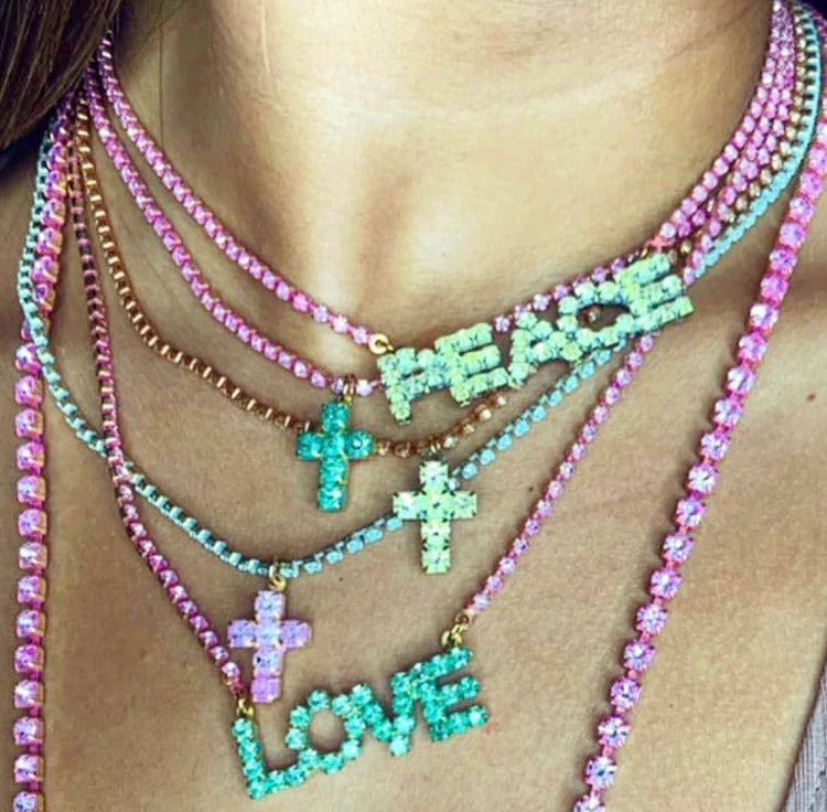 [PRE-ORDER] Tova PEACE Marquee Necklace Patina (Buy 2 Get 1 Free Mix & Match)
