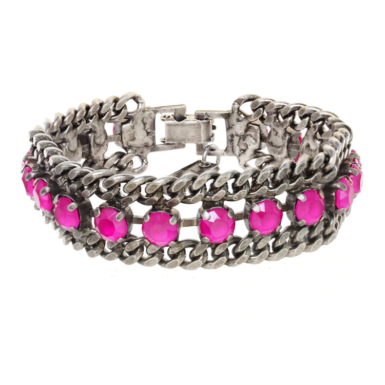 [PRE-ORDER] Tova Maeve Bracelet in Antique Silver Pink Peony (Buy 2 Get 1 Free Mix & Match)