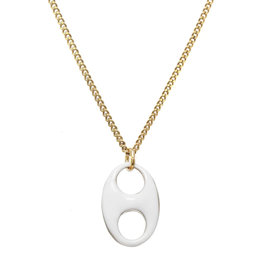 [PRE-ORDER] Tova Amherst Reversible Single Necklace Tan / White (Buy 2 Get 1 Free Mix & Match)