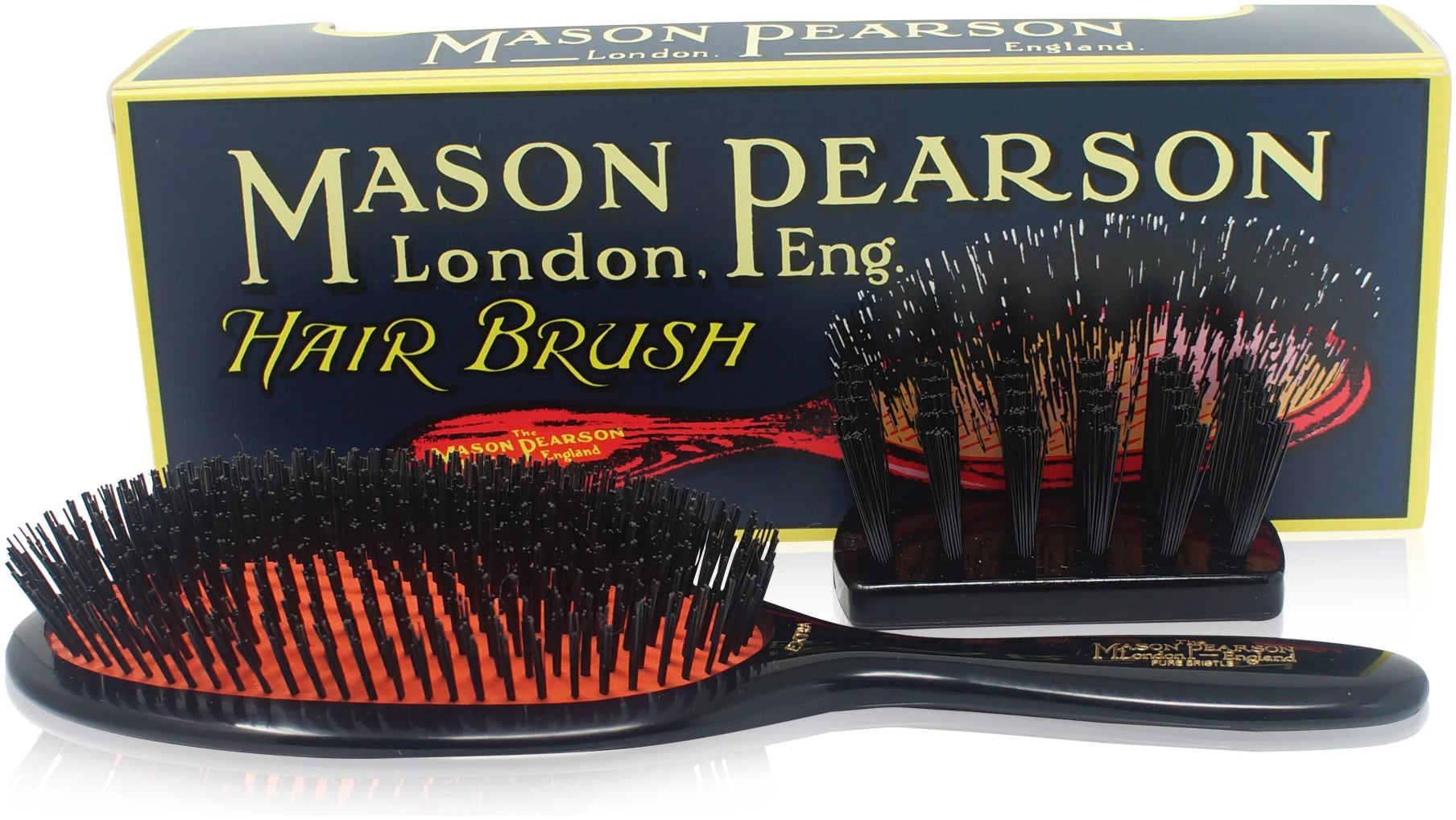 Mason Pearson Popular Bristle and Nylon Brush -  Dark Ruby [IN-STORE PURCHASE ONLY]