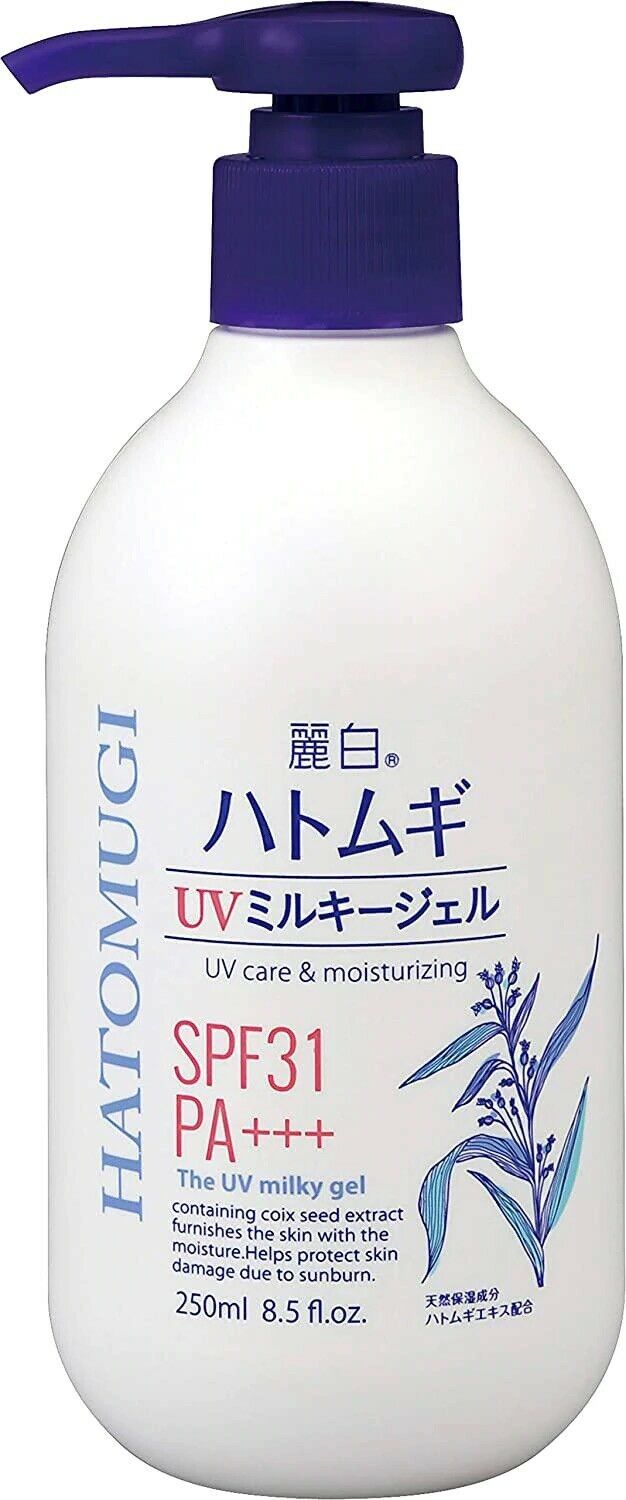 Hatomugi Uv Milky Gel 250 ml Sunscreen SPF31 PA+++ From JP