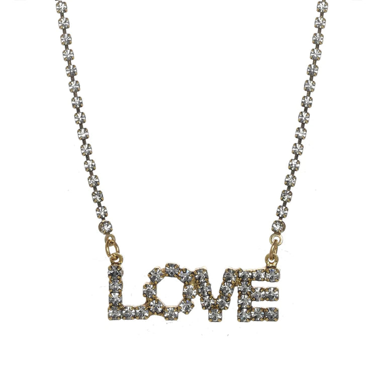 [PRE-ORDER] Tova Love Marquee Antique Gold Necklace (Buy 2 Get 1 Free Mix & Match)