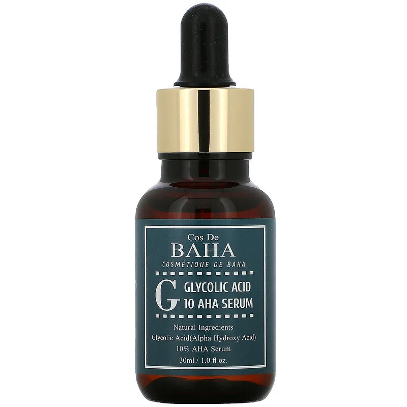 Cos De BAHA, G, Glycolic Acid 10 AHA Serum 30 ml