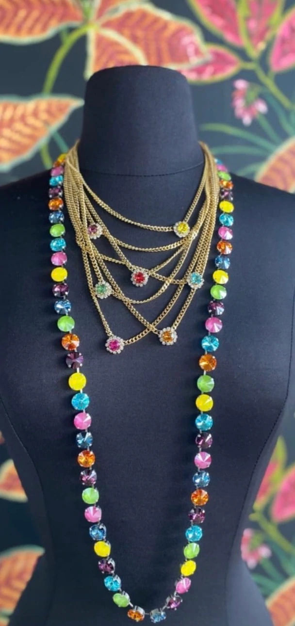 [PRE-ORDER] Tova Rainbow Neck Mess Necklace (Buy 2 Get 1 Free Mix & Match)