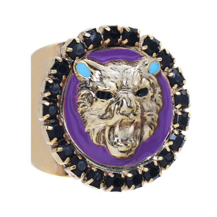 [PRE-ORDER] Tova Lion Ring with Purple (Buy 2 Get 1 Free Mix & Match)