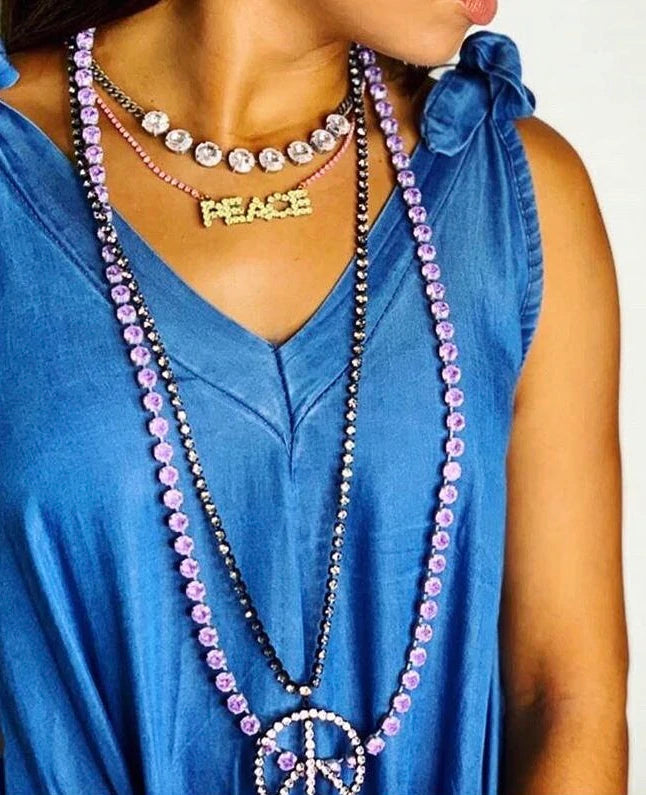 [PRE-ORDER] Tova PEACE Marquee Necklace Patina (Buy 2 Get 1 Free Mix & Match)