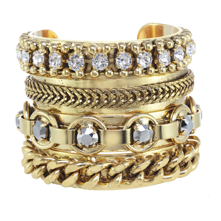 [PRE-ORDER] Tova Sabrina Gold 4 Stack (Buy 2 Get 1 Free Mix & Match)